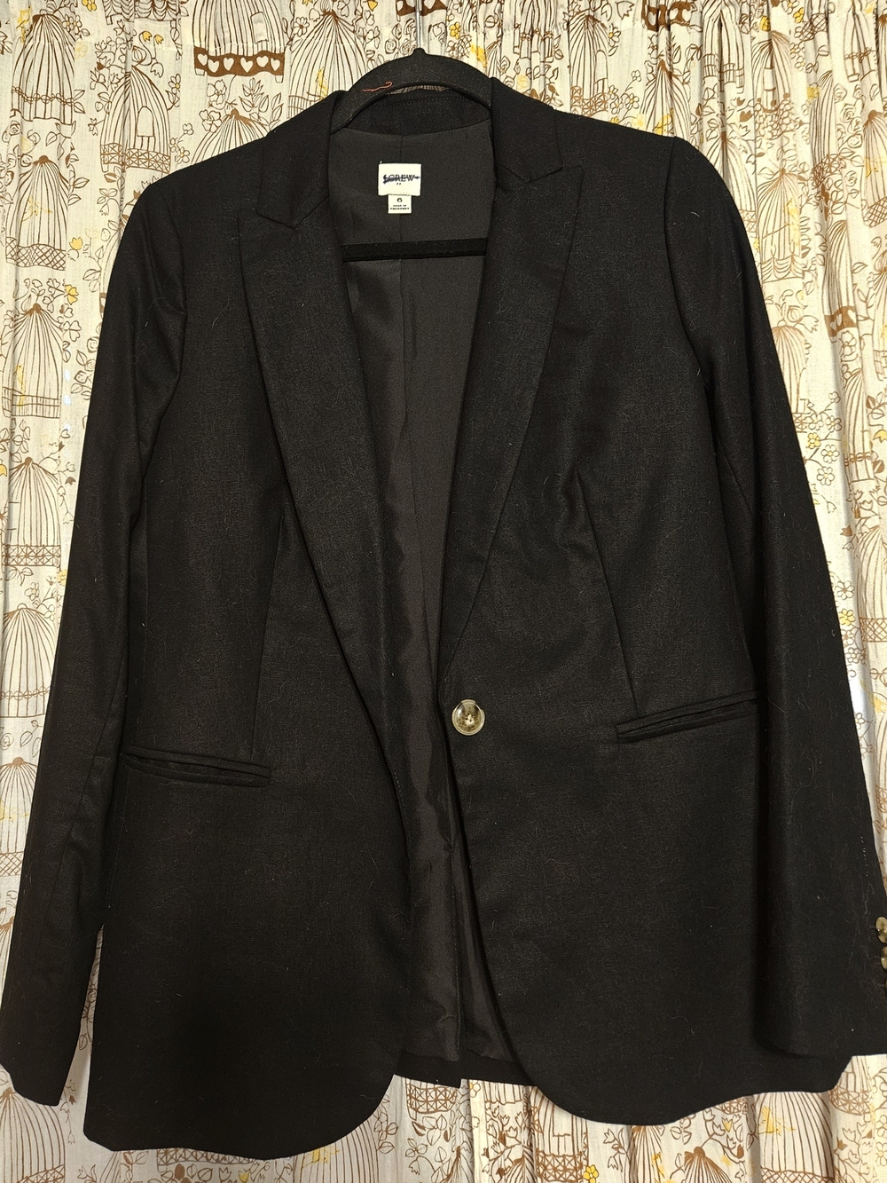 J. Crew Black Single-Button Women's Blazer